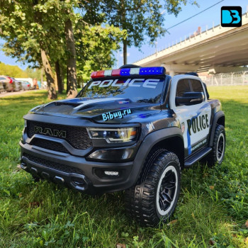 Полицейский электромобиль Dodge RAM 1500 TRX (O111OO) черный