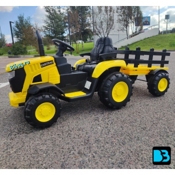Детский электромобиль трактор O555OO жёлтый