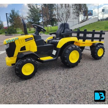 Детский электромобиль трактор O555OO жёлтый
