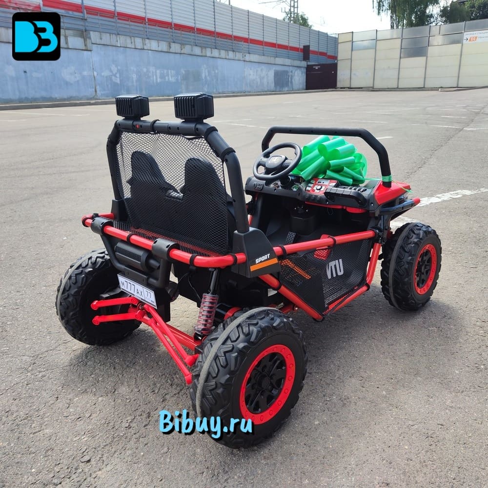 Детский электромобиль P555PP красный, металлический каркас