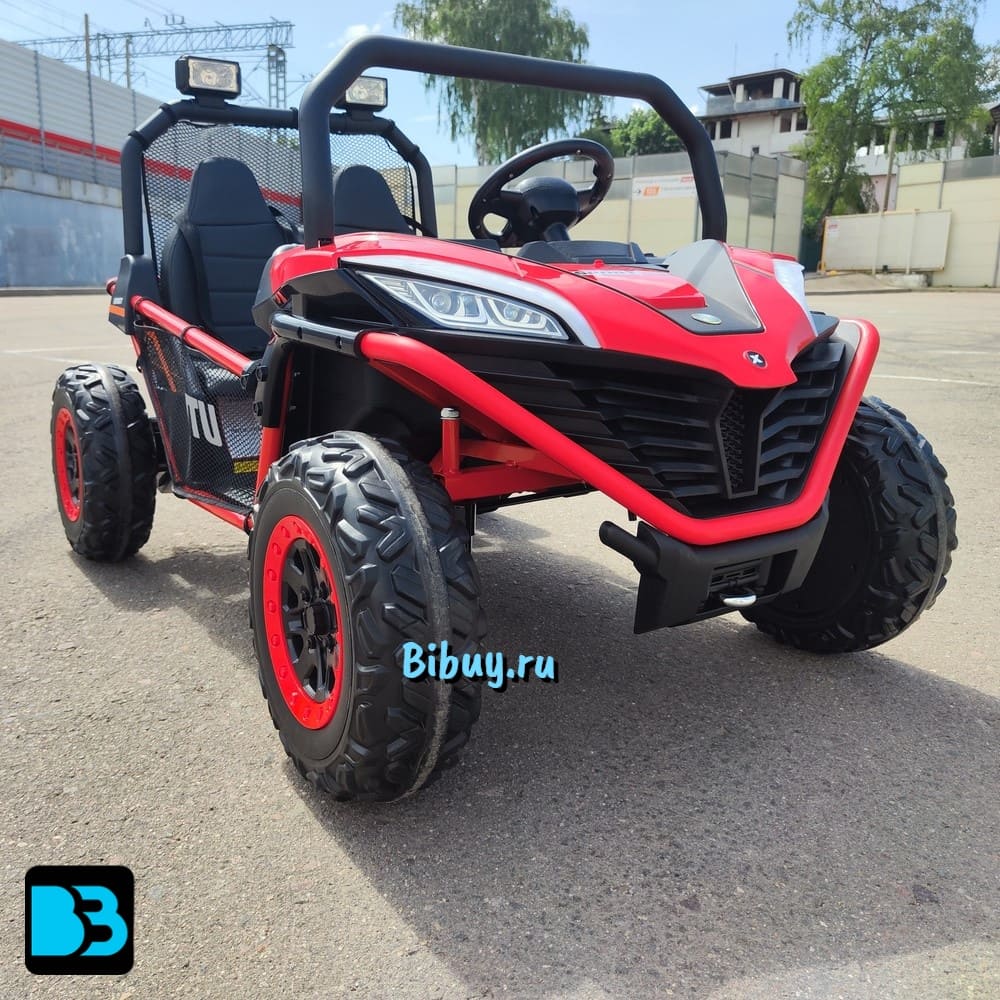 Детский электромобиль P555PP красный, металлический каркас