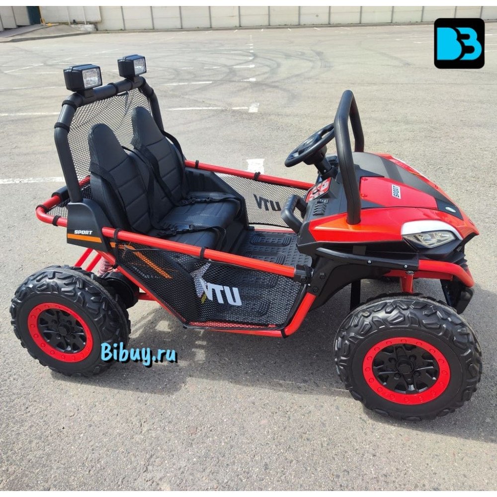 Детский электромобиль P555PP красный, металлический каркас