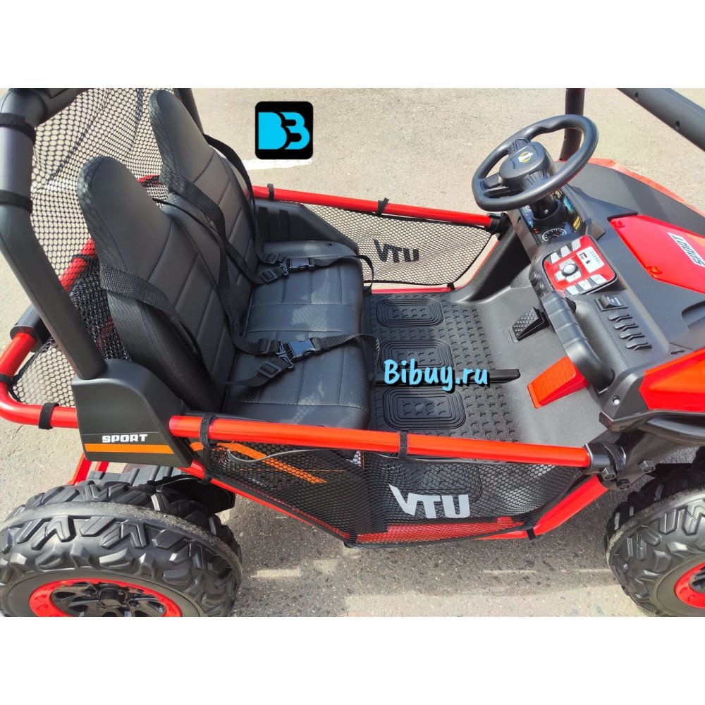 Детский электромобиль P555PP красный, металлический каркас