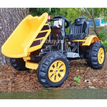 Детский трактор на аккумуляторе JS328C, желтый