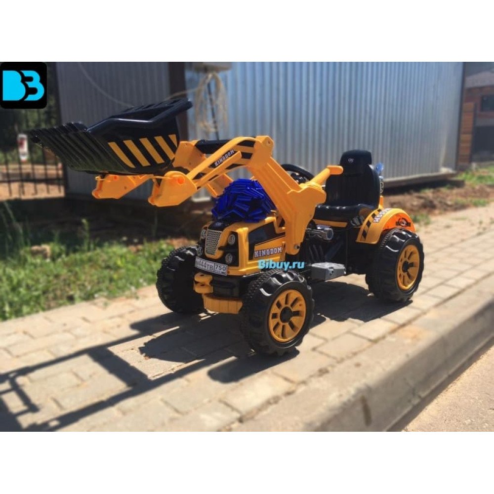 Детский электромобиль трактор на аккумуляторе 12V / желтый - JS328A-Y