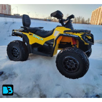 Детский электроквадроцикл BRP Can-Am Outlander (Y888YY) желтый, двухместный
