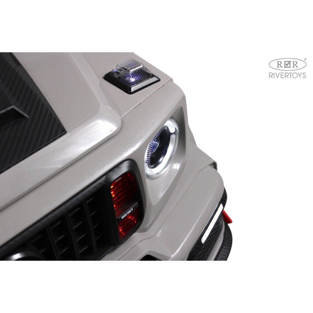 Детский электромобиль Z888ZZ Mercedes-Benz Brabus, серый (двухместный)