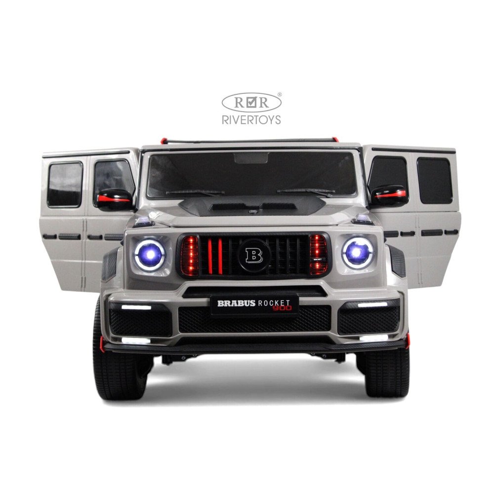 Детский электромобиль Z888ZZ Mercedes-Benz Brabus, серый (двухместный)
