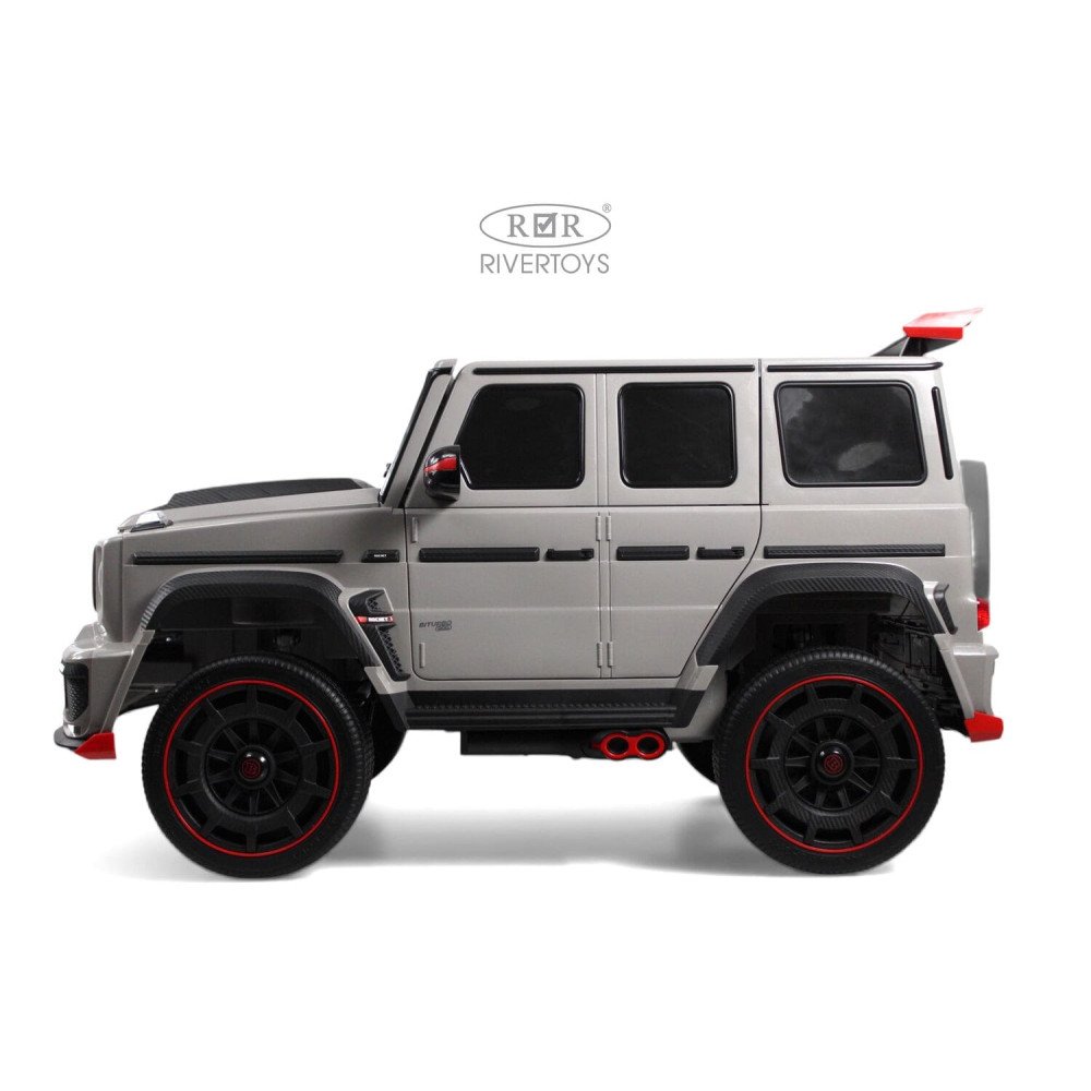 Детский электромобиль Z888ZZ Mercedes-Benz Brabus, серый (двухместный)