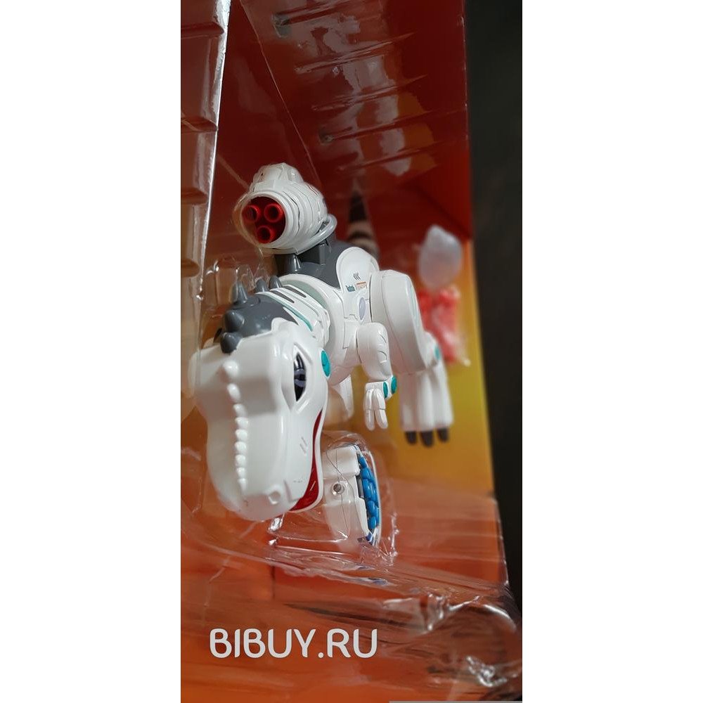 Радиоуправляемый интерактивный динозавр, стреляет ракетами + дышит паром - 88002