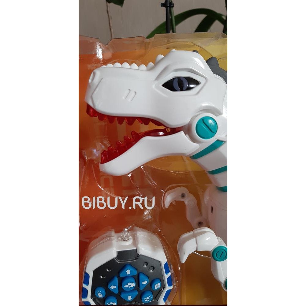 Радиоуправляемый интерактивный динозавр, стреляет ракетами + дышит паром - 88002