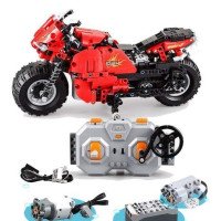 Конструктор радиоуправляемый CADA deTech гоночный мотоцикл (42 см, 2 двигателя, 484 детали) - C51024