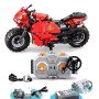 Конструктор радиоуправляемый CADA deTech гоночный мотоцикл (42 см, 2 двигателя, 484 детали) - C51024