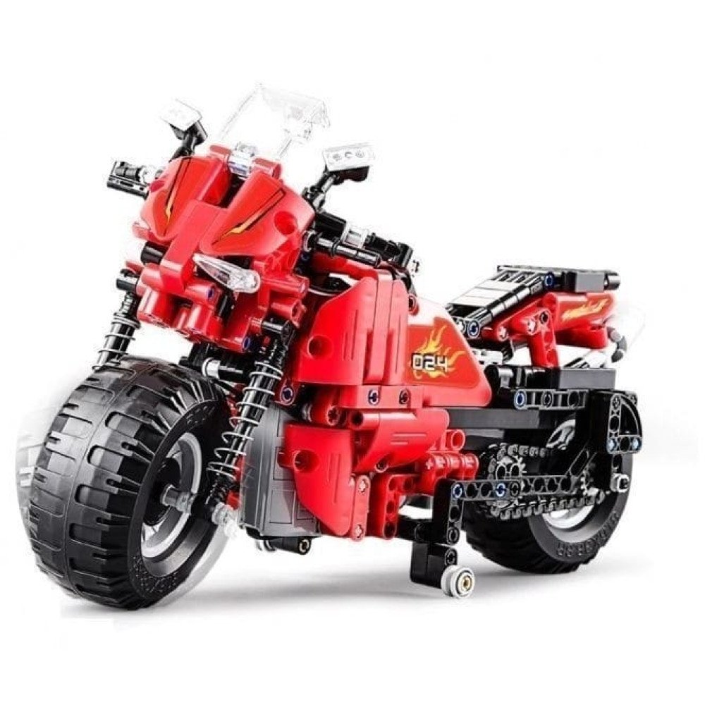 Конструктор радиоуправляемый CADA deTech гоночный мотоцикл (42 см, 2 двигателя, 484 детали) - C51024