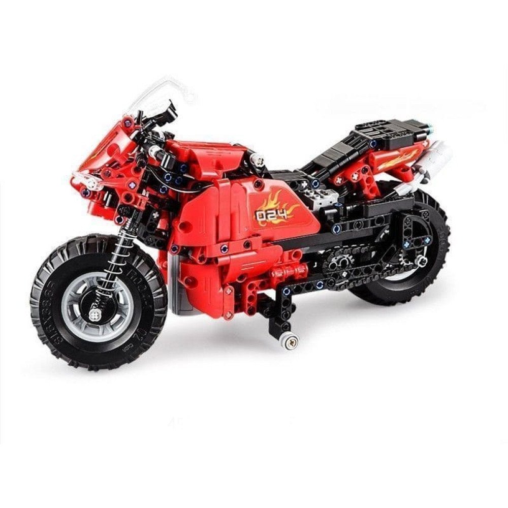 Конструктор радиоуправляемый CADA deTech гоночный мотоцикл (42 см, 2 двигателя, 484 детали) - C51024