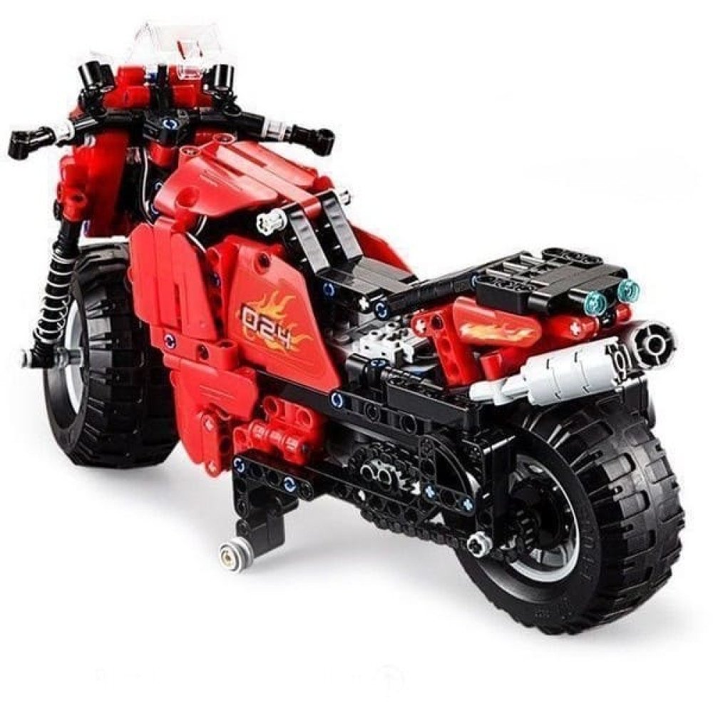 Конструктор радиоуправляемый CADA deTech гоночный мотоцикл (42 см, 2 двигателя, 484 детали) - C51024
