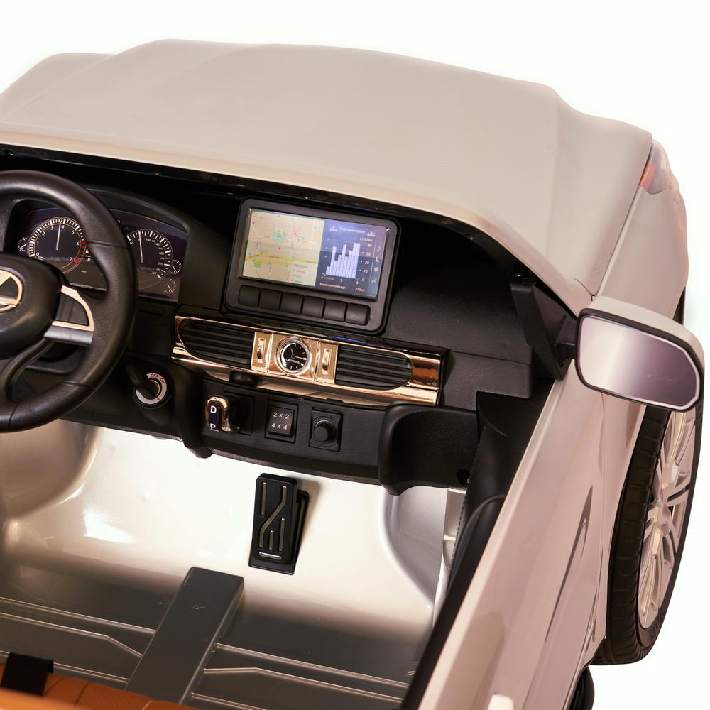 Детский электромобиль Lexus LX 570 Серебряный краска