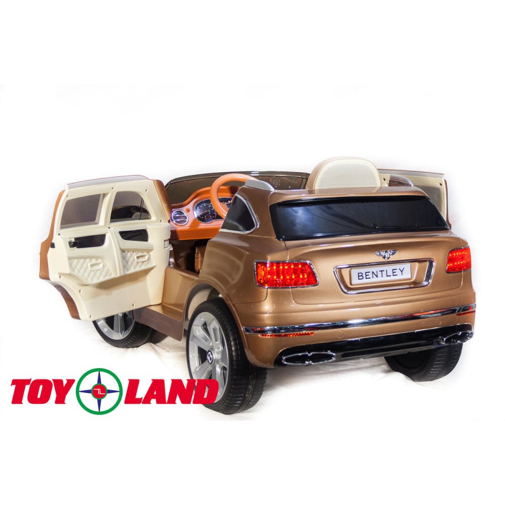 Детская машина Bentley Bentayga Бронза краска, резиновые колеса, с пультом
