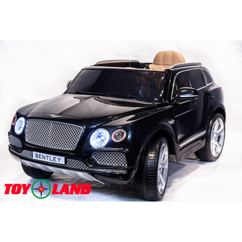 Детский электромобиль Bentley Bentayga Черный, резиновые колеса, с пультом