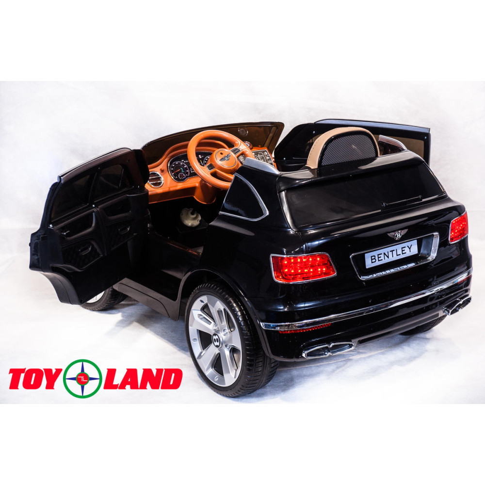 Детский электромобиль Bentley Bentayga Черный, резиновые колеса, с пультом