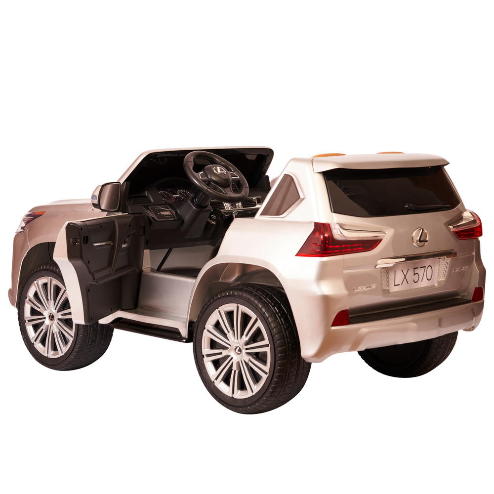 Детский электромобиль Lexus LX 570 Серебряный краска