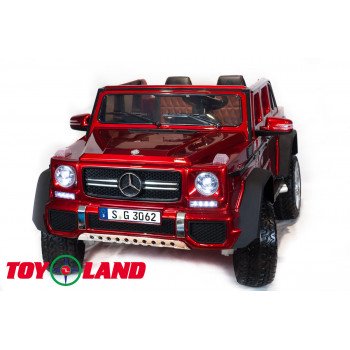 Детский электромобиль Mercedes Benz Maybach G 650 Красный краска, двухместный, полноприводный