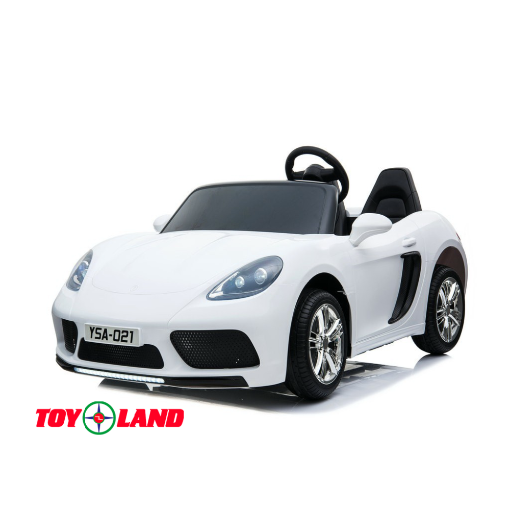 Электромобиль Porshe Cayman YSA021 Белый, максимальная нагрузка 100 кг