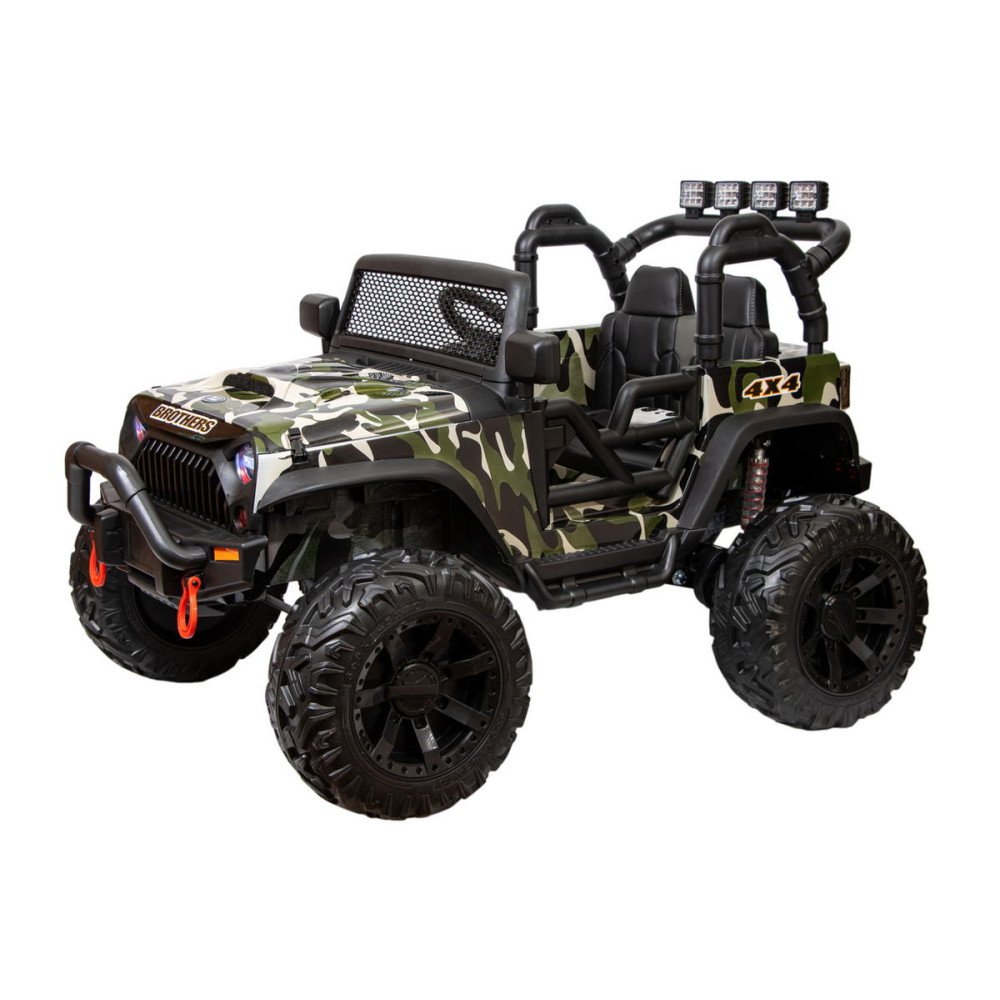 Детский электромобиль Jeep 24V JC666 Хаки зеленый краска