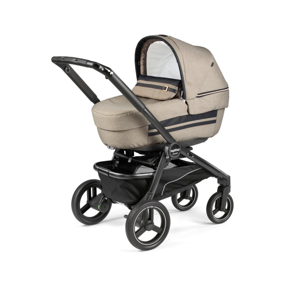 Коляска 3 в 1 Peg-Perego Team Elite i-Size Luxe Ecru
