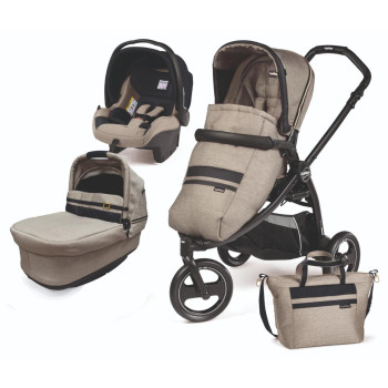 Коляска 3 в 1 Peg-Perego Book Scout Pop Up Luxe Ecru