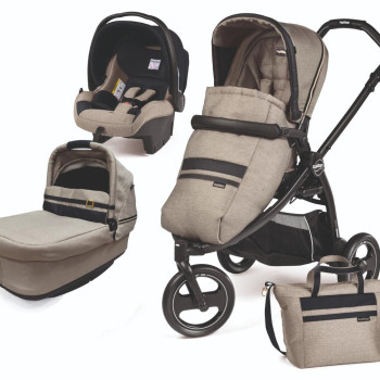 Коляска 3 в 1 Peg-Perego Book Scout Pop Up Luxe Ecru