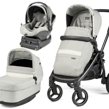 Коляска 3 в 1 Peg-Perego Team Pop-Up i-Size Luxe Pure