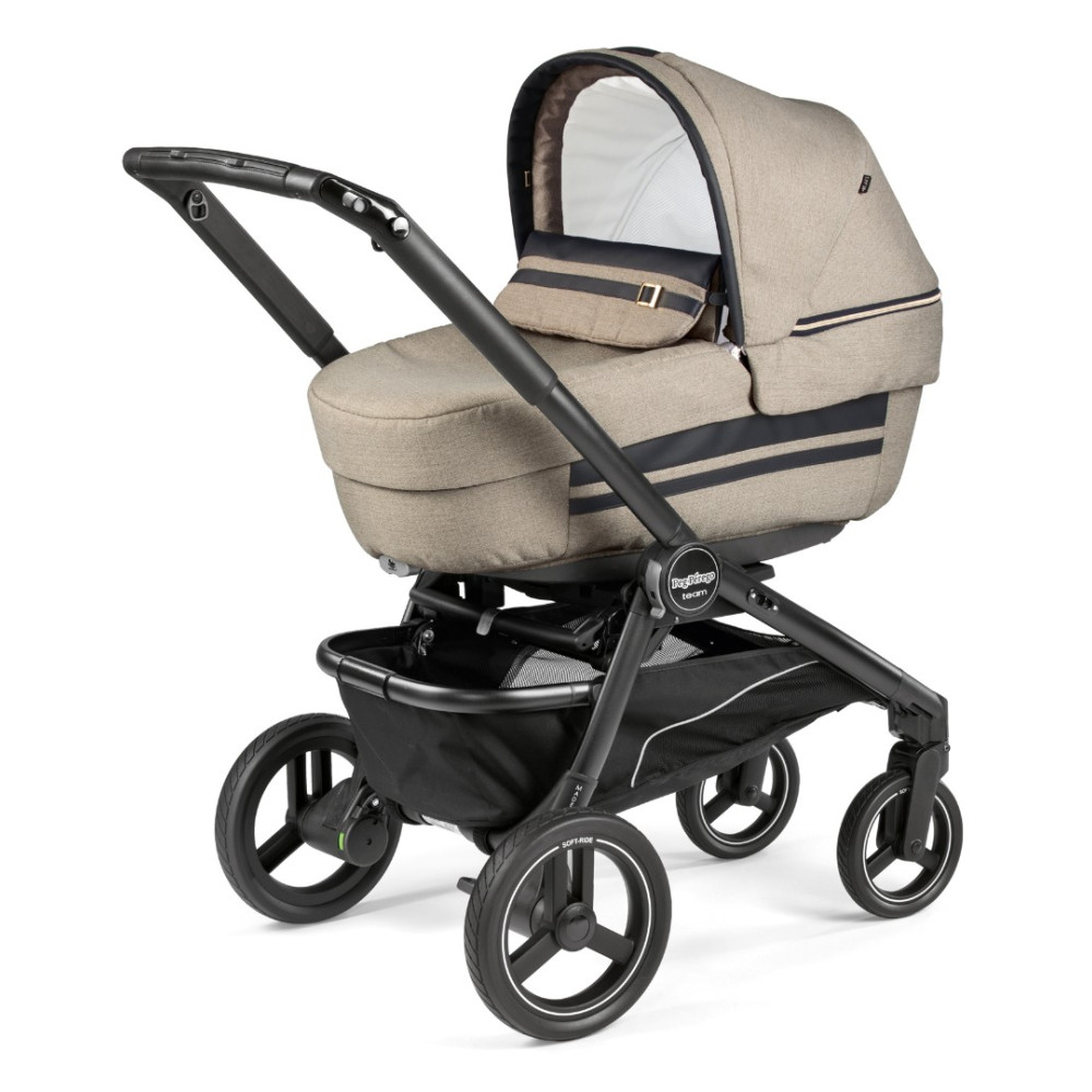 Коляска 3 в 1 Peg-Perego Team Elite i-Size Luxe Ecru