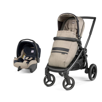 Коляска 2 в 1 Peg-Perego Team SL Travel System Luxe Ecru