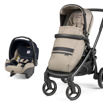 Коляска 2 в 1 Peg-Perego Team SL Travel System Luxe Ecru