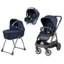 Коляска для новорожденных 3 в 1 Peg Perego Veloce Belvedere Lounge Blue Shine