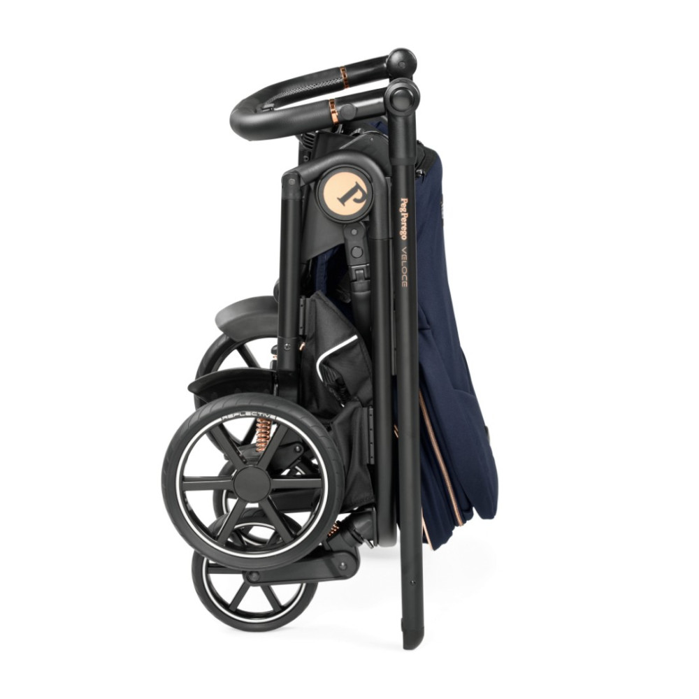 Коляска для новорожденных 3 в 1 Peg Perego Veloce Belvedere Lounge Blue Shine