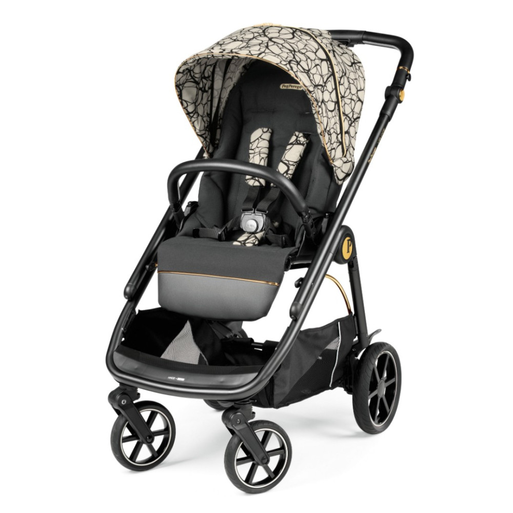 Коляска для новорожденных 3 в 1 Peg Perego Veloce Belvedere SLK Graphic Gold