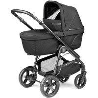 Коляска для новорожденных 2 в 1 Peg Perego Veloce TC Belvedere True Black New