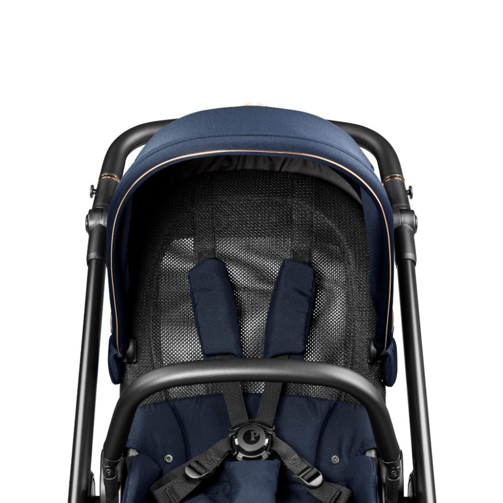 Коляска для новорожденных 3 в 1 Peg Perego Veloce TC Belvedere Lounge Blue Shine New