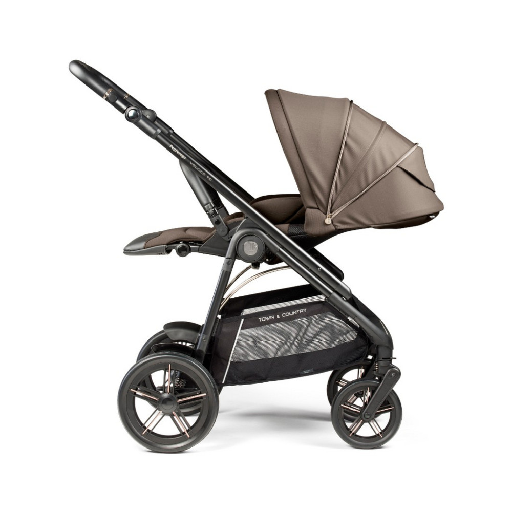 Коляска для новорожденных 3 в 1 Peg Perego Veloce TC Belvedere Lounge Pine Bark New