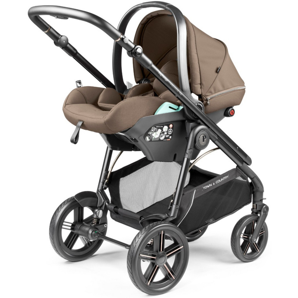 Коляска для новорожденных 3 в 1 Peg Perego Veloce TC Belvedere Lounge Pine Bark New