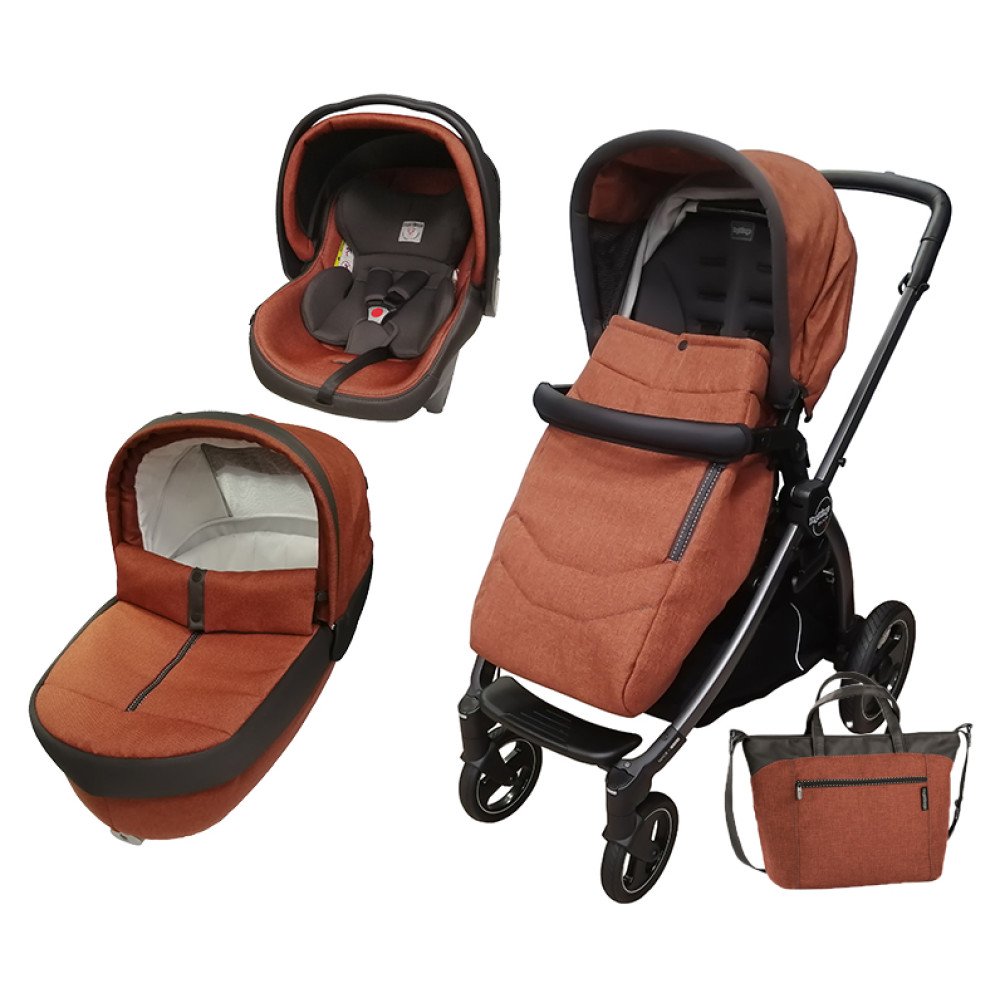 Коляска 3 в 1 Peg-Perego Book S Elite Terracotta