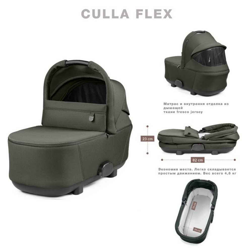 Коляска для новорожденных 3 в 1 Peg Perego Veloce TC Flex SLK Metal New