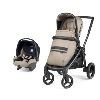Коляска 2 в 1 Peg-Perego Team SL Travel System Luxe Ecru