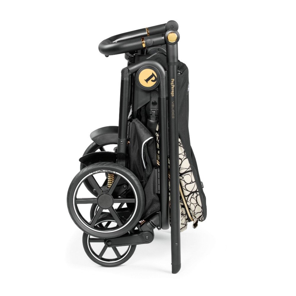 Коляска для новорожденных 2 в 1 Peg Perego Veloce Belvedere Graphic Gold
