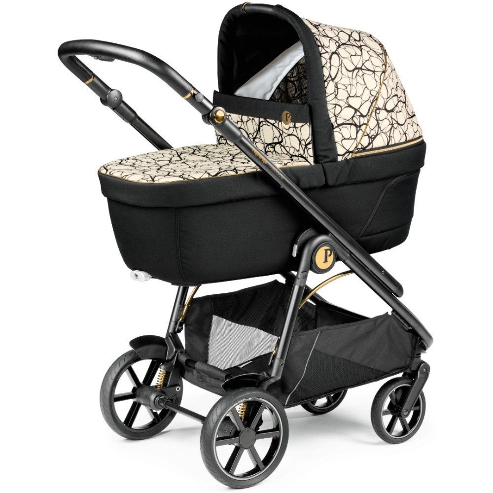 Коляска для новорожденных 3 в 1 Peg Perego Veloce Belvedere Lounge Graphic Gold