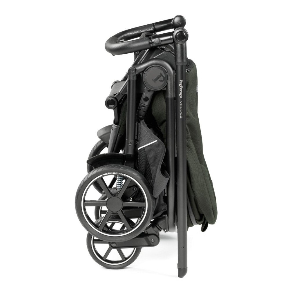 Коляска для новорожденных 3 в 1 Peg Perego Veloce Belvedere Lounge Green