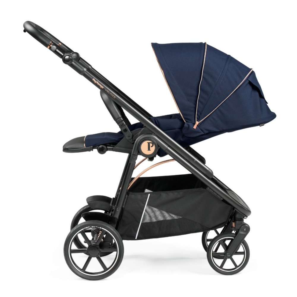 Коляска для новорожденных 3 в 1 Peg Perego Veloce Belvedere SLK Blue Shine