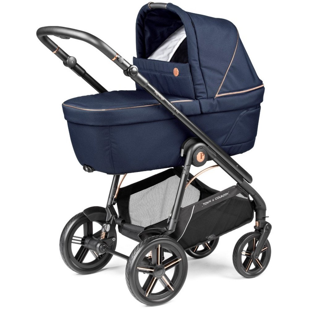 Коляска для новорожденных 3 в 1 Peg Perego Veloce TC Belvedere Lounge Blue Shine New